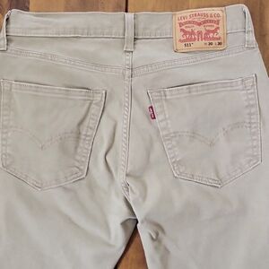 New conditon Levi 511's Size 30"×30"/ Khaki/ 5 pocket jean style pants
